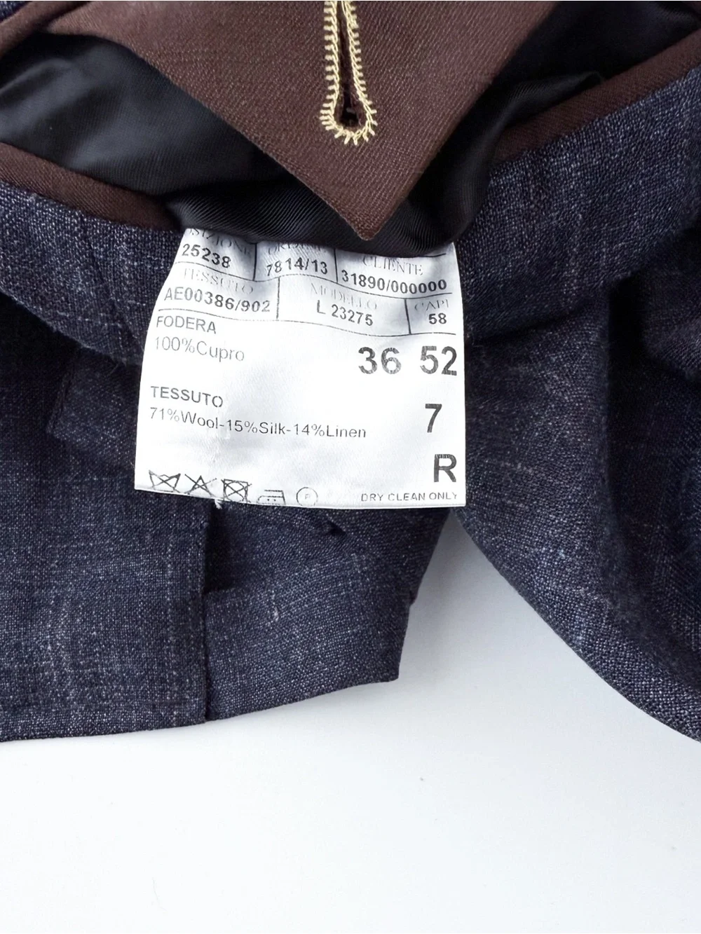 Canali Kei Dark Navy Blue Wool Silk Linen Textured Sport Coat Blazer Men's 42R